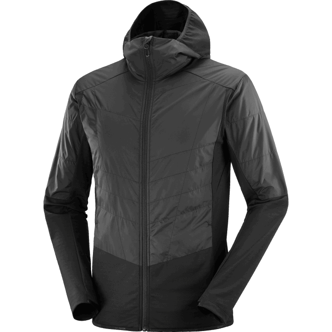 Men\'s Midlayer Jacket with hood - Outline All Season Hybrid V42L559 Salomon Deep Black - Salomon shoes
