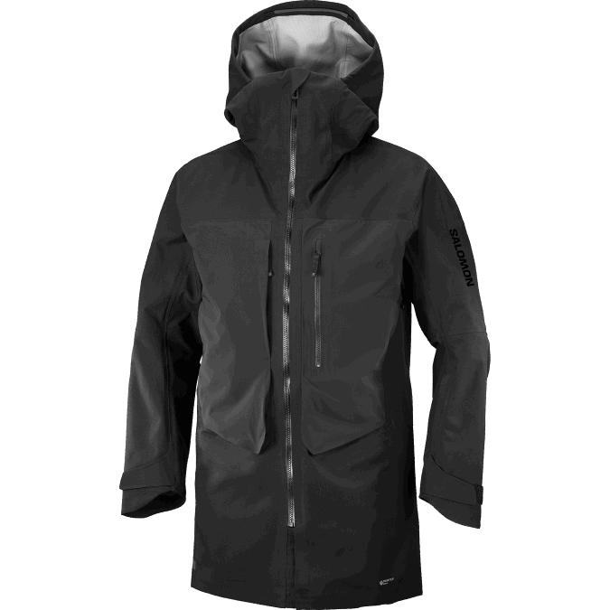 Men\'s Shell Jacket - Stance 3L Long V42L550 Salomon Deep Black - Salomon sneakers Australia