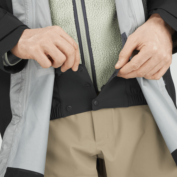 Men\'s Shell Jacket - Stance 3L Long V42L550 Salomon Deep Black - Salomon sneakers Australia