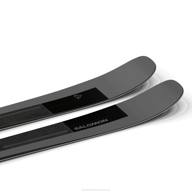 Men\'s All-Mountain Skis - Stance 96 V42L1213 Salomon Black/Dark Grey/Pale Kakhi Metallic - Salomon shoes