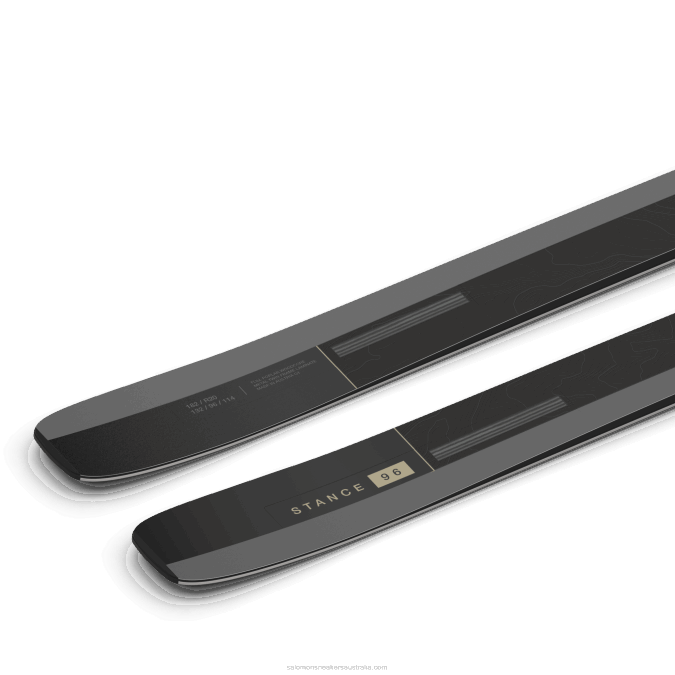 Men\'s All-Mountain Skis - Stance 96 V42L1213 Salomon Black/Dark Grey/Pale Kakhi Metallic - Salomon shoes