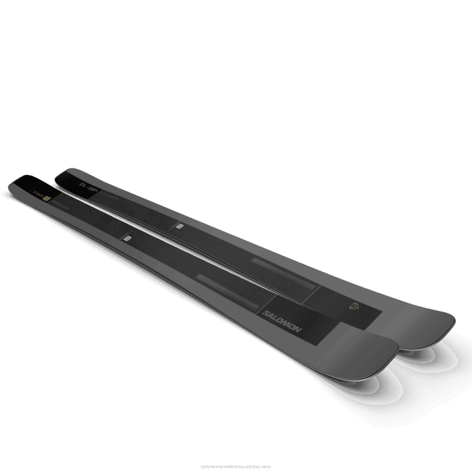 Men\'s All-Mountain Skis - Stance 96 V42L1213 Salomon Black/Dark Grey/Pale Kakhi Metallic - Salomon shoes