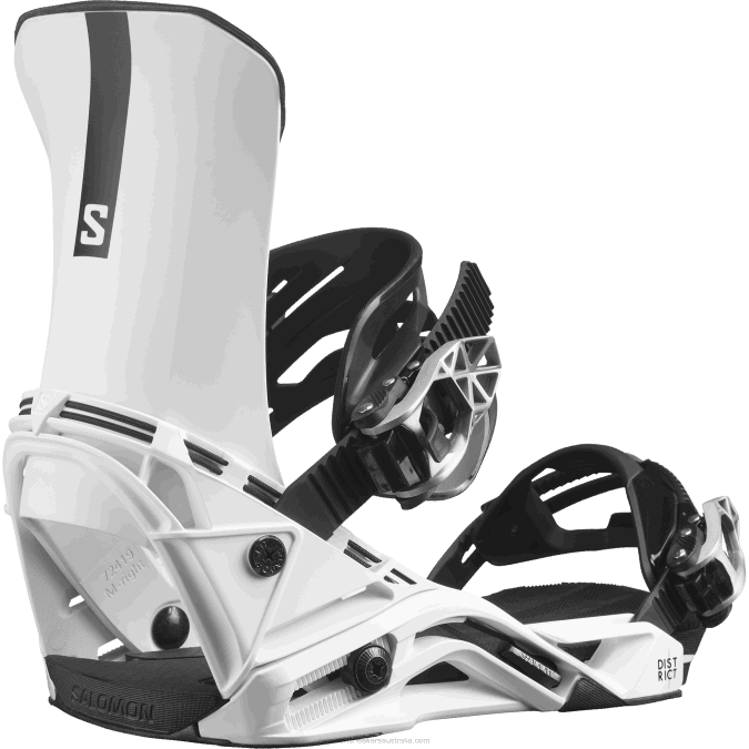 Men's Snowboard Bindings - District V42L603 Salomon White - Salomon sneakers Australia