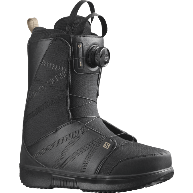 Men's Snowboard Boots - Titan Boa V42L598 Salomon Black/Roasted Cashew - Salomon shoes