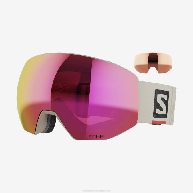 Men's Goggles - Radium Prime Sigma (And Extra Lens) V42L667 Salomon Roasted Cashew - Salomon shoes