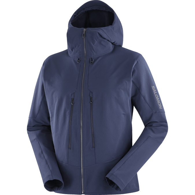 Men\'s Full Zip Midlayer Jacket - Outpeak Softshell V42L1107 Salomon Navy Iris - Salomon Australia
