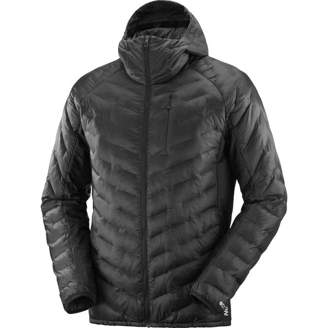 Men\'s Insulated Hooded Jacket - Outline Primaloft V42L1087 Salomon Deep Black - Salomon Australia