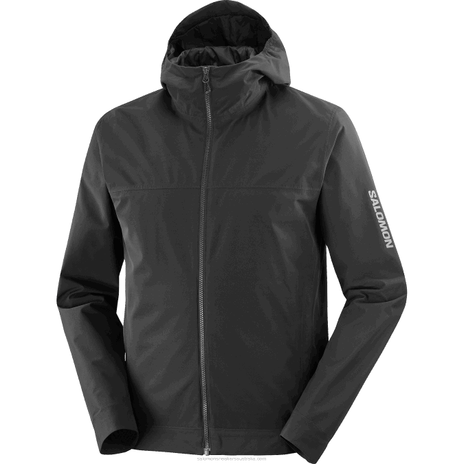 Men\'s Shell Jacket - Explore Waterproof V42L1105 Salomon Deep Black - Salomon sneakers Australia