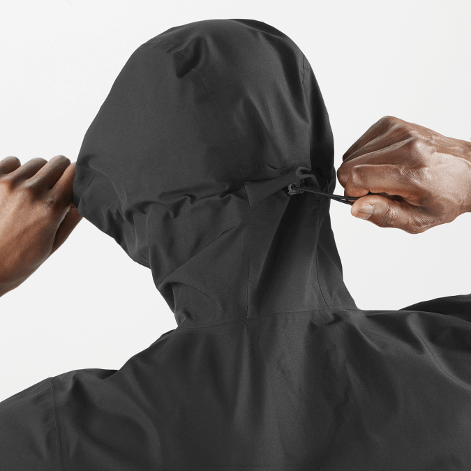 Men\'s Shell Jacket - Outline Gore-Tex 2.5L V42L1106 Salomon Deep Black - Salomon shoes