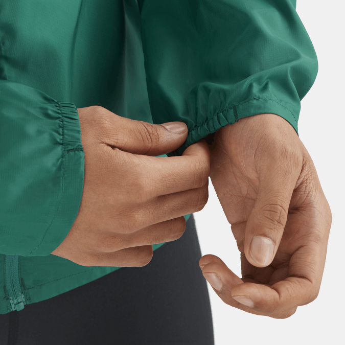 Men\'s Wind Jacket Hoodie - Bonatti Cross Wind V42L1096 Salomon Pacific - Salomon shoes