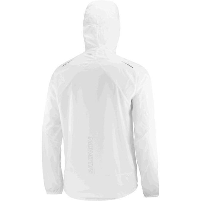 Men\'s Wind Jacket Hoodie - Bonatti Cross Wind V42L1098 Salomon White - Salomon shoes