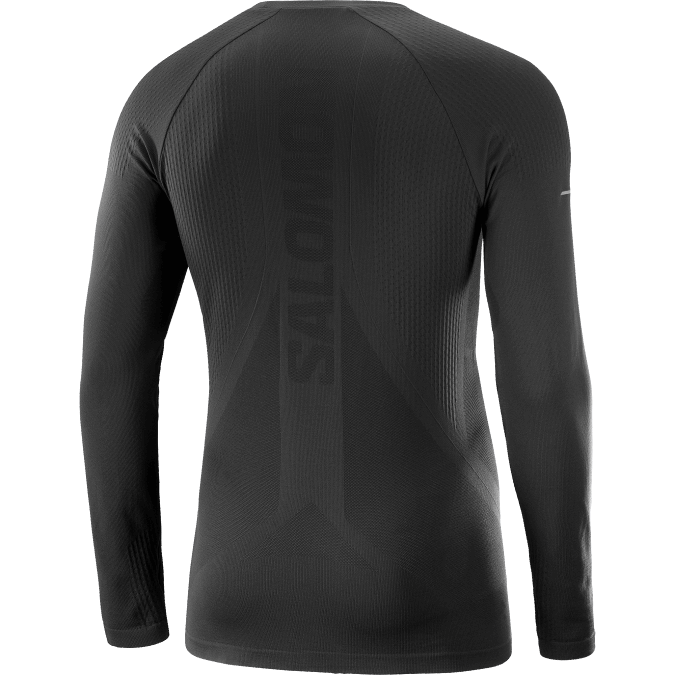 Men\'s Long Sleeve T-Shirt - Sense Aero Seamless V42L230 Salomon Deep Black - Salomon Australia