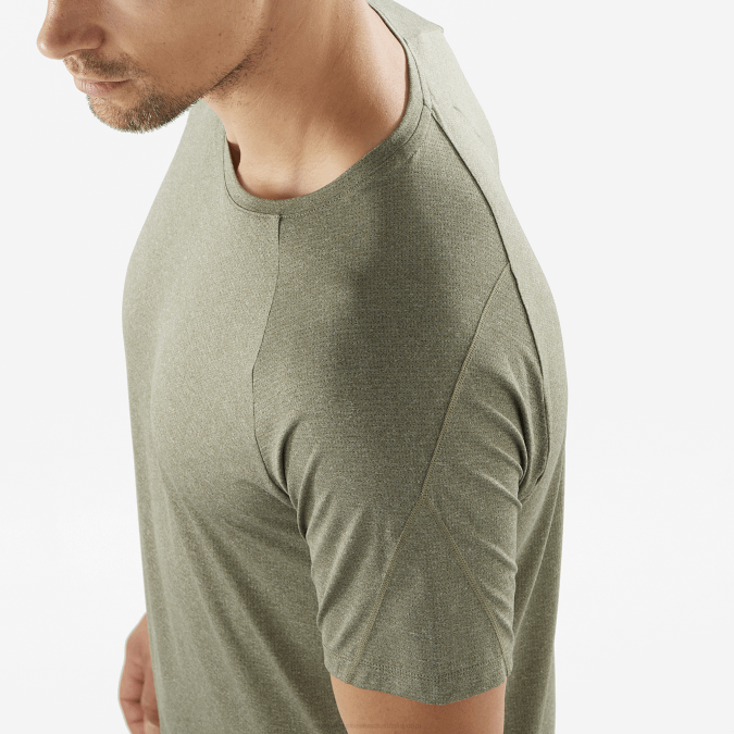 Men\'s Short Sleeve T-Shirt - Cross Run V42L237 Salomon Grape Leaf/Heather - Salomon shoes