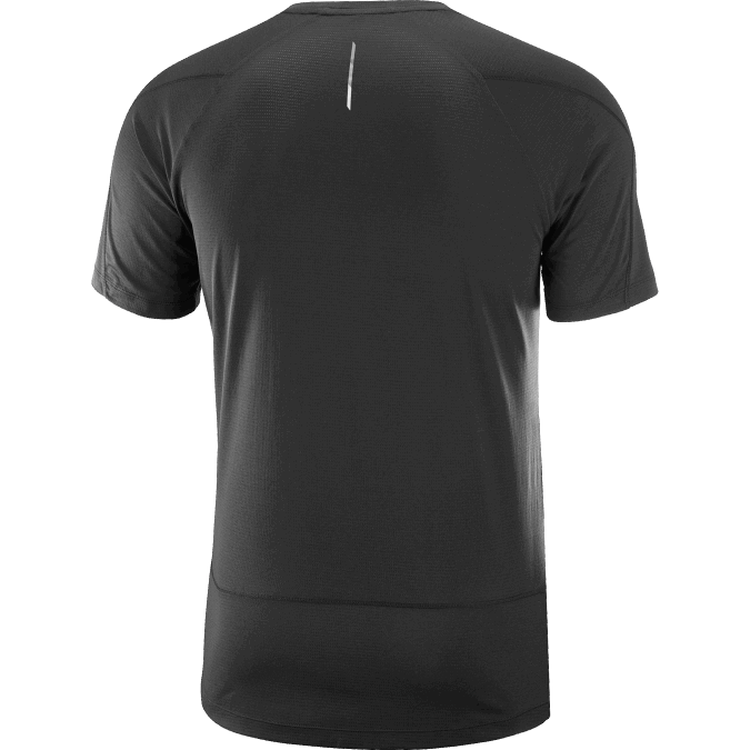 Men\'s Short Sleeve T-Shirt - Cross Run V42L238 Salomon Deep Black - Salomon Australia