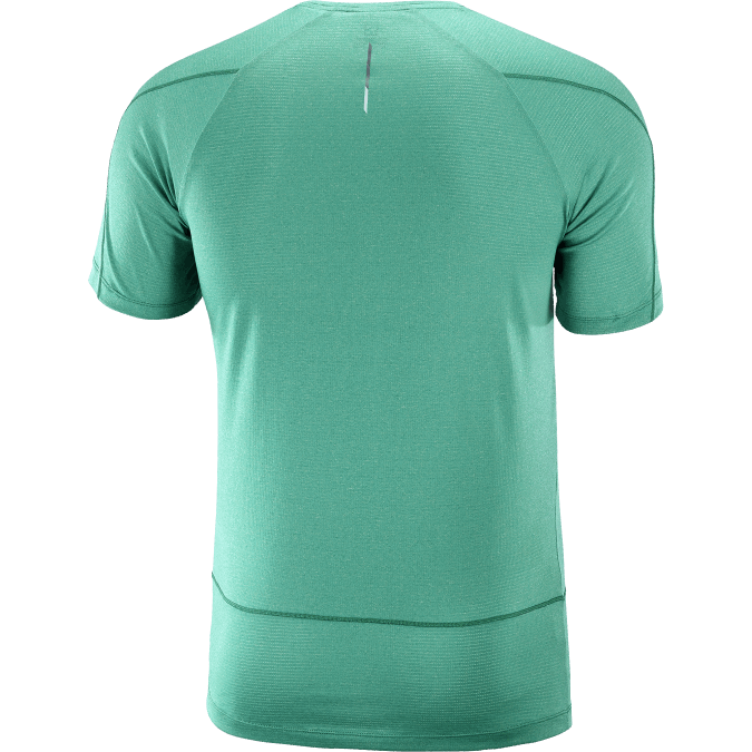 Men\'s Short Sleeve T-Shirt - Cross Run V42L241 Salomon Pacific/Heather - Salomon Australia