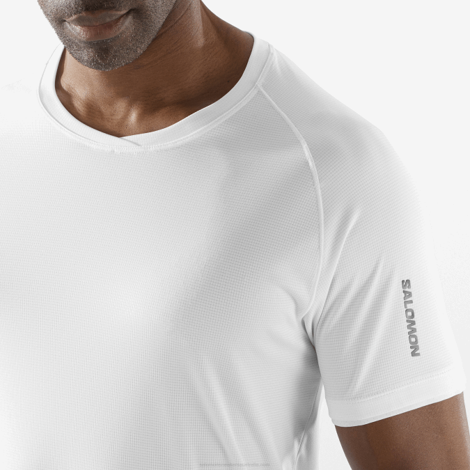 Men\'s Short Sleeve T-Shirt - Equipe Logo V42L1196 Salomon White - Salomon shoes