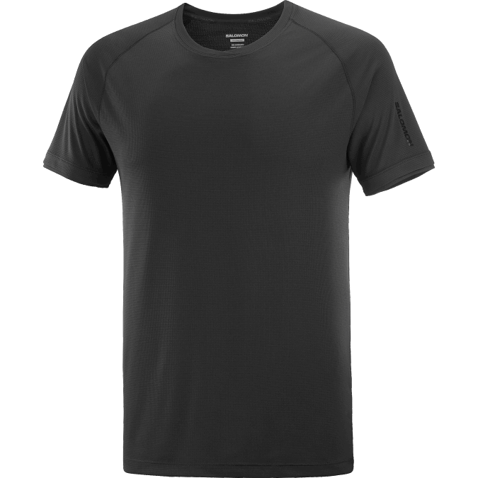 Men\'s Short Sleeve T-Shirt - Equipe Logo V42L1197 Salomon Deep Black - Salomon Australia
