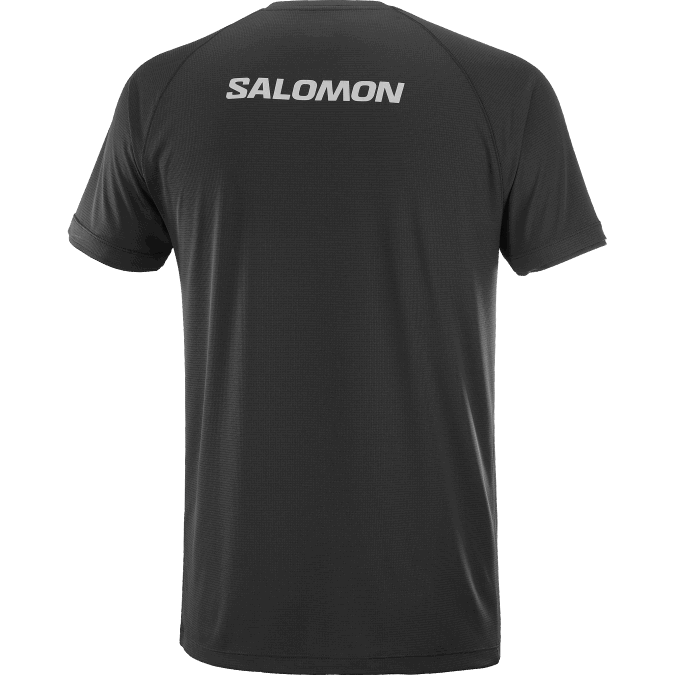 Men\'s Short Sleeve T-Shirt - Equipe Logo V42L1197 Salomon Deep Black - Salomon Australia