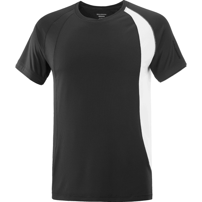 Men\'s Short Sleeve T-Shirt - Equipe V42L243 Salomon Deep Black/White - Salomon shoes