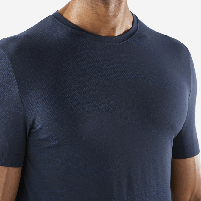Men\'s Short Sleeve T-Shirt - Essential Seamless V42L244 Salomon Navy Iris/Night Sky - Salomon Australia
