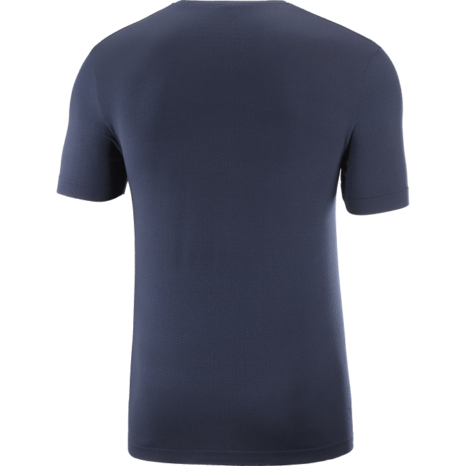 Men\'s Short Sleeve T-Shirt - Essential Seamless V42L244 Salomon Navy Iris/Night Sky - Salomon Australia
