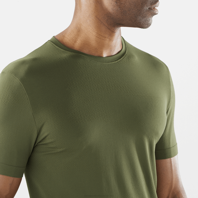 Men\'s Short Sleeve T-Shirt - Essential Seamless V42L246 Salomon Grape Leaf/Forest Night - Salomon shoes
