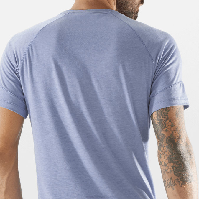 Men\'s Short Sleeve T-Shirt - Runlife V42L1198 Salomon English Manor/Heather - Salomon sneakers Australia