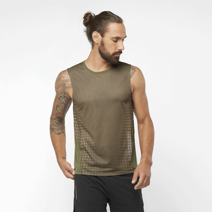Men's Tank - Sense Aero V42L242 Salomon Grape Leaf/Dusky Green - Salomon sneakers Australia