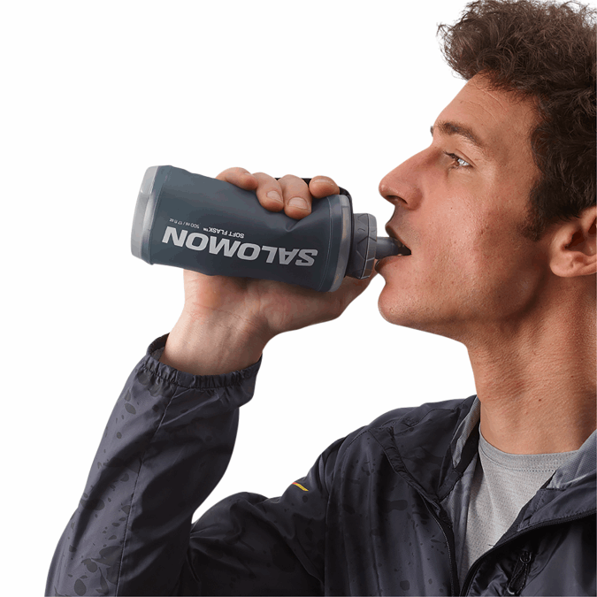 Women\'s Handheld with flask included - Active V42L984 Salomon Black/Slate Grey - Salomon shoes