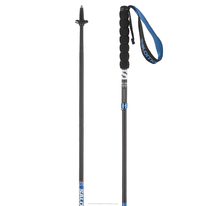 Women's Trail Running Hiking Poles - Ultra Carbon Foldable V42L995 Salomon Blue - Salomon shoes