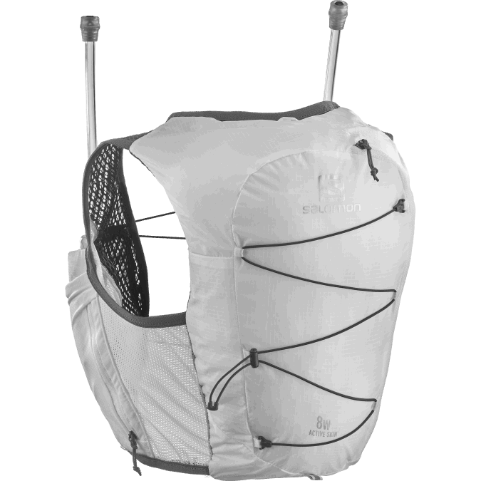 Women\'s Running Vest with flasks included - Active Skin 8 V42L982 Salomon White/Ebony - Salomon sneakers Australia