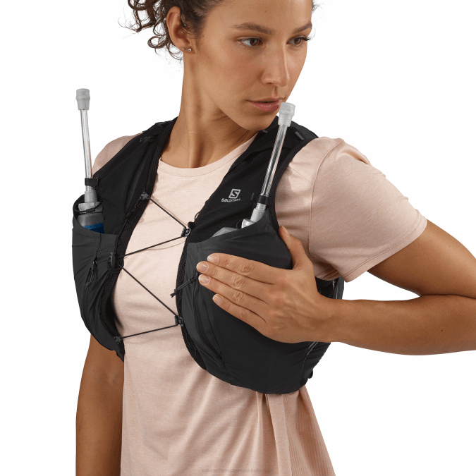 Women\'s Running Vest with flasks included - Sense Pro 10 V42L979 Salomon Black/Ebony - Salomon shoes