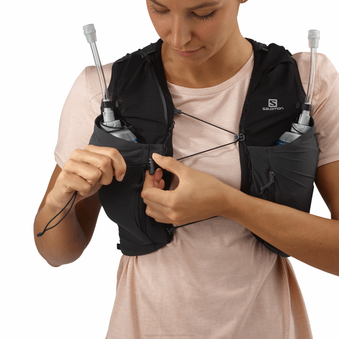 Women\'s Running Vest with flasks included - Sense Pro 10 V42L979 Salomon Black/Ebony - Salomon shoes