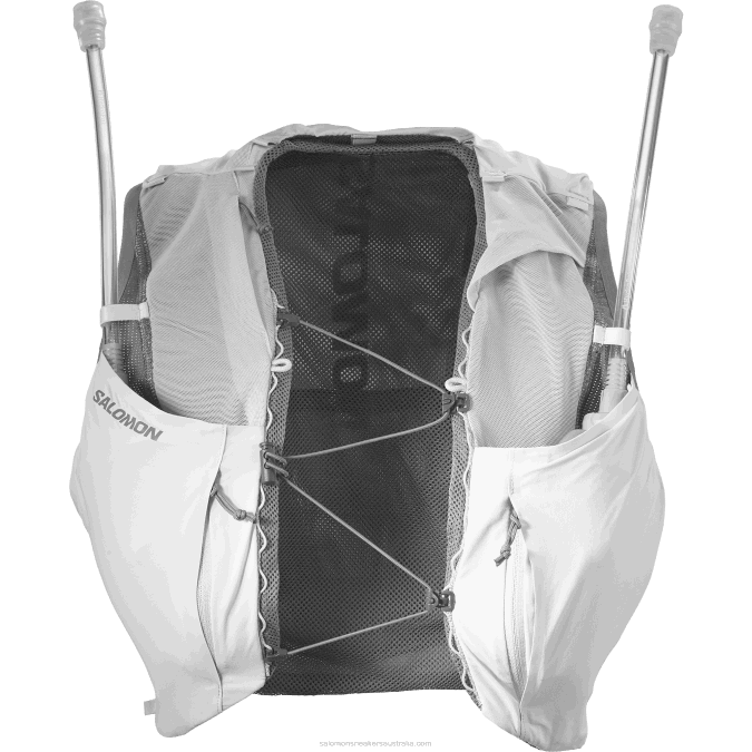 Women\'s Running Vest with flasks included - Sense Pro 10 V42L980 Salomon Oyster Mushroom/Quiet Shade Translucent - Salomon Australia