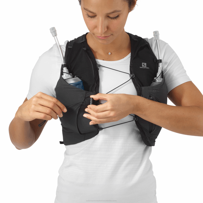 Women\'s Running Vest with flasks included - Sense Pro 5 V42L976 Salomon Black/Ebony - Salomon shoes
