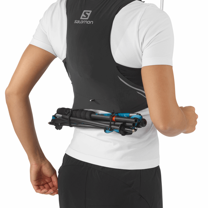 Women\'s Running Vest with flasks included - Sense Pro 5 V42L976 Salomon Black/Ebony - Salomon shoes