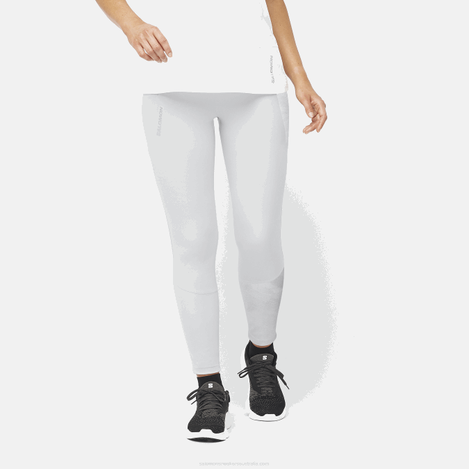 Women's 5/6 Tights - Cross Run 25 V42L1157 Salomon Oyster Mushroom/Ao - Salomon Australia