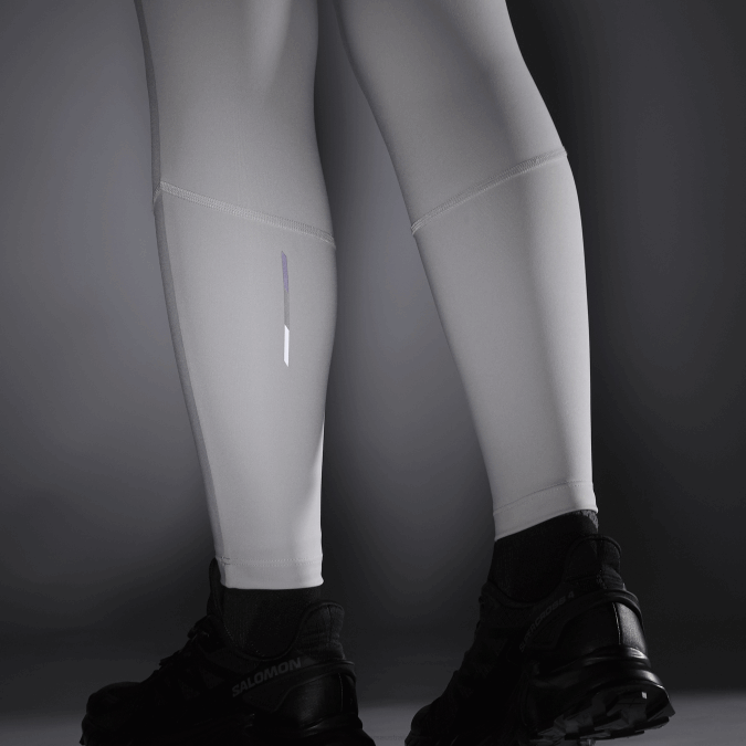 Women\'s 5/6 Tights - Cross Run 25 V42L1157 Salomon Oyster Mushroom/Ao - Salomon Australia