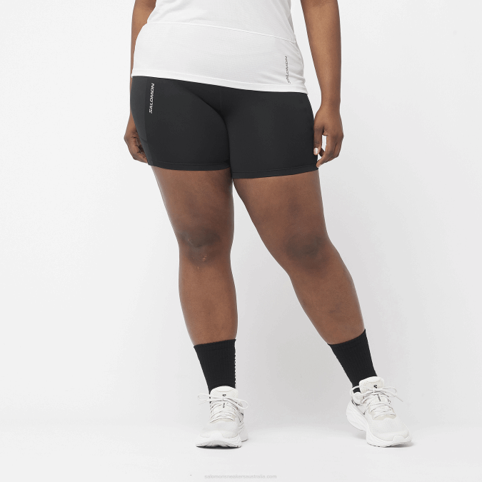 Women's Short Tights - Cross Run 5 V42L1154 Salomon Deep Black - Salomon sneakers Australia