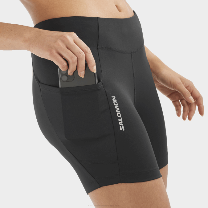 Women\'s Short Tights - Cross Run 5 V42L1154 Salomon Deep Black - Salomon sneakers Australia