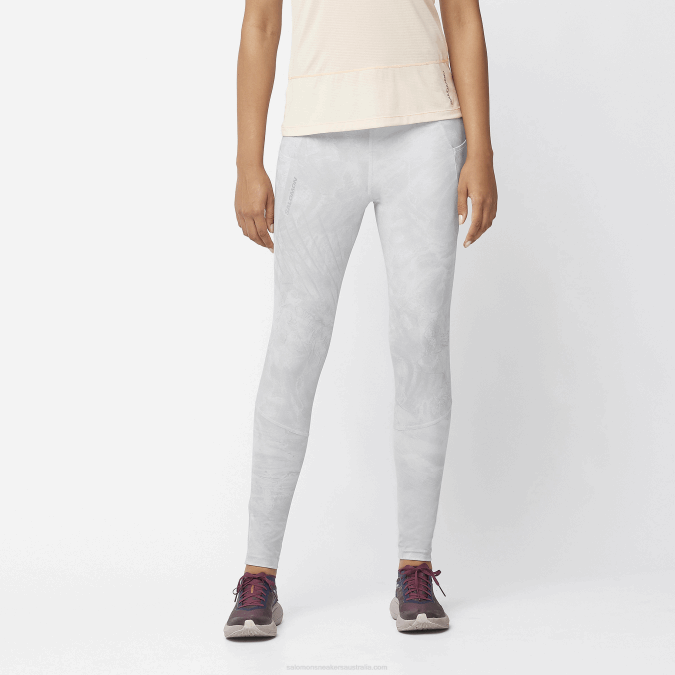 Women's Tights - Cross Run 28 V42L1161 Salomon Oyster Mushroom/Alloy/Ao - Salomon shoes