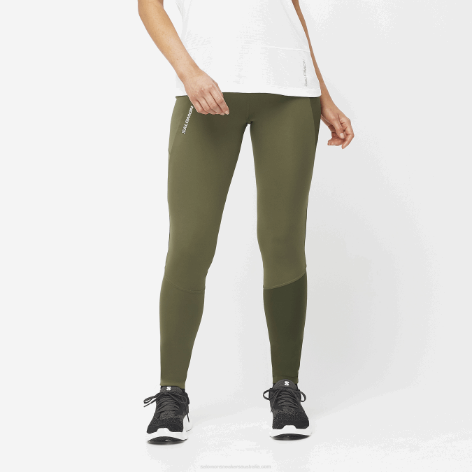 Women's Tights - Cross Run 28 V42L1162 Salomon Grape Leaf/Forest Night - Salomon shoes