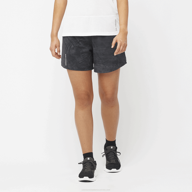 Women's Shorts - Cross 5 V42L1180 Salomon Periscope/Ao/Deep Black - Salomon shoes