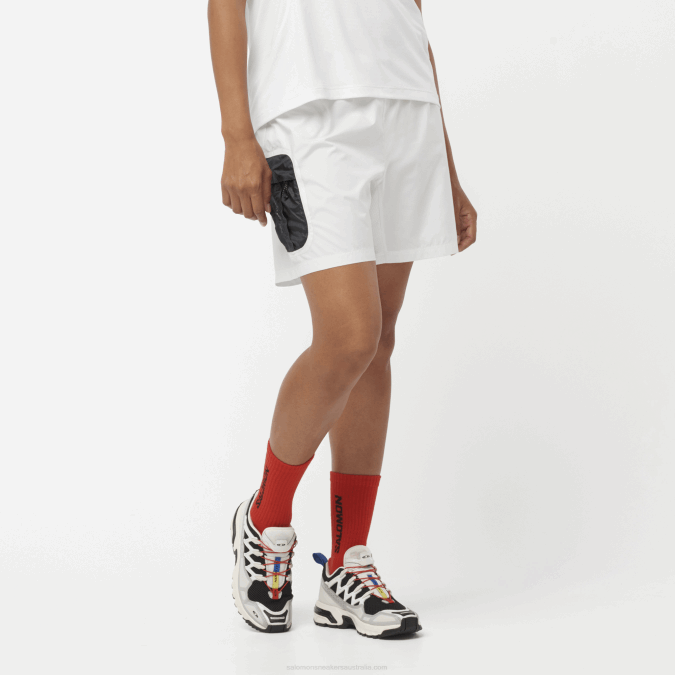 Women's Shorts - Equipe V42L1170 Salomon White/Deep Black - Salomon Australia