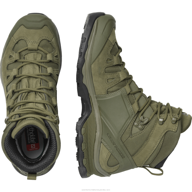 Women\'s Forces Shoes - Quest 4D Forces 2 En V42L822 Salomon Ranger Green - Salomon Australia