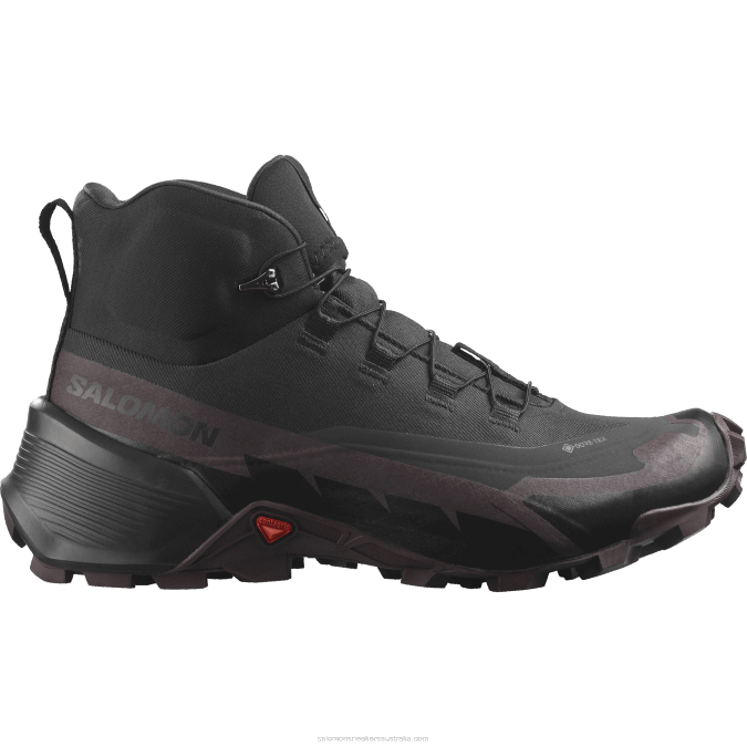 Women's Hiking Boots - Cross Hike 2 Mid Gore-Tex V42L735 Salomon Black/Chocolate Plum - Salomon Australia