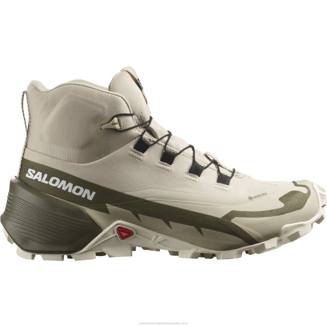 Women's Hiking Boots - Cross Hike 2 Mid Gore-Tex V42L736 Salomon Feather Gray/Olive Night/White - Salomon sneakers Australia