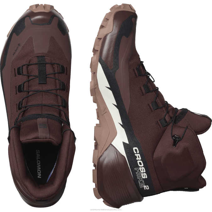 Women\'s Hiking Boots - Cross Hike 2 Mid Gore-Tex V42L738 Salomon Bitter Chocolate/Mocha Mousse/Vanilla Ice - Salomon Australia
