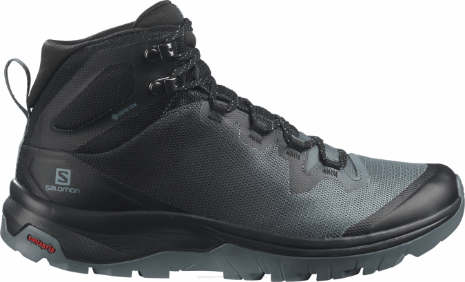 Women's Hiking Boots - Vaya Mid Gore-Tex V42L1283 Salomon Stormy Weather/Black/Trooper - Salomon Australia