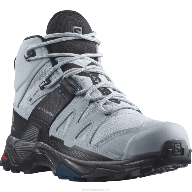 Women\'s Hiking Boots - X Ultra 4 Mid Wide Gore-Tex V42L1141 Salomon Quarry/Black/Legion Blue - Salomon shoes